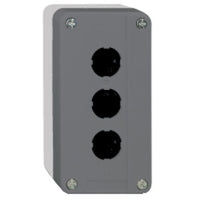 XALD03H7 | Harmony XALD Empty Control Station, 3 Cut-outs, Light Gray Base, Dark Gray Cover, NEMA 4X, 13 | Square D