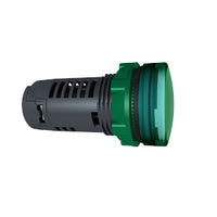 XB5EVB3 | Monolithic pilot light, plastic, green, Dia 22, plain lens with integral LED, 24 V AC/DC | Square D