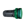 Square D XB5EVG3 Monolithic pilot light, plastic, green, Dia 22, plain lens with integral LED, 110…120 V AC | Blackhawk Supply