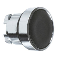 ZB4BA2 | Harmony XB4 Black Flush Pushbutton Head, 22mm, Spring Return, Unmarked | Square D