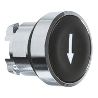 ZB4BA335 | Harmony Black Flush Pushbutton Head, 22mm, Spring Return, DOWN ARROW | Square D by Schneider Electric