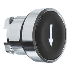 Square D ZB4BA335 Harmony Black Flush Pushbutton Head, 22mm, Spring Return, DOWN ARROW | Blackhawk Supply