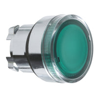ZB4BW33 | Harmony XB4/ZB4 Green flush illuminated pushbutton head Ø22 spring return for BA9s bulb | Square D