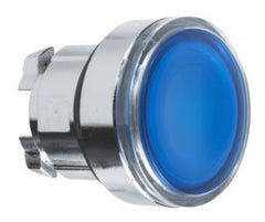 Square D ZB4BW363 Blue flush illuminated pushbutton head Ø22 spring return for integral LED | Blackhawk Supply