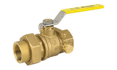 Jomar 160-105 T-100-UE, 1" 2 Piece, Full Port, Single Union End, Threaded Connection, 600 WOG, with Side Tap | Blackhawk Supply