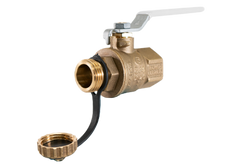 Jomar 100-753G T-100HCG | 1/2" | Full Port, 2 Piece, Threaded Connection, Dezincification Resistant Brass, with 3/4 hose | Blackhawk Supply