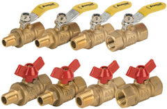 Jomar 100-397 T-83C | 1/8" | FIP x 1/8" | MIP 2 Piece | Threaded Connection | Mini Valves | Full Port | 600 WOG | Blackhawk Supply