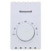 T410B1004 | ELECTRIC HEAT THERMOSTAT DPST, BIMETAL SNAP ACTING SWITCH, WHITE, DEG F . | Resideo (OBSOLETE)