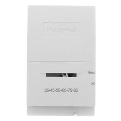 Resideo T822K1042 VERTICAL HEAT ONLY MECHANICAL THERMSOTAT FOR GARAGES. TERMINALS: R, W. SCALE: 35-85F. SYSTEM SWITCH: HEAT/OFF. NO FAN SWITCH. | Blackhawk Supply