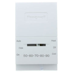 Resideo T834N1002 VERTICAL 1 HEAT/1 COOL MECHANICAL THERMOSTAT. TERMINALS: R, RC, G, Y, W, O, B. SCALE: 50-90F. SYSTEM SWITCH: HEAT/OFF/COOL. FAN SWITCH: AUTO/ON. | Blackhawk Supply