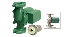 Taco 005-BF2-J Circulator Pump | Bronze | 1/35 HP | 115V | Single Phase | 0.54A | 3250 RPM | Flanged | 19 GPM | 9ft Max Head | 125 PSI Max Press. | Series 005 | Blackhawk Supply