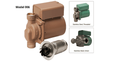 Taco 006-BC8A CIRCULATOR BRONZE 1/2" SWEAT 220/50 SUBSTITUTE CARTON 006-850 WITH 007-870WHEN PUMP IS BUILT IN POSITIONS 2 OR 4 | Blackhawk Supply