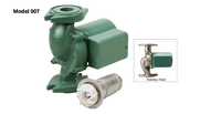 007-VRSF5 | Circulator Pump (Variable Speed) | Stainless Steel | 1/25 HP | 115V | Single Phase | 0.76A | 3250 RPM | Flanged | 23 GPM | 10ft Max Head | 125 PSI Max Press. | Series 007 | Taco (OBSOLETE)