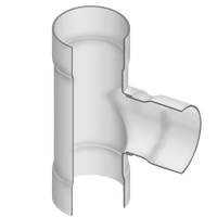 290-102499 | 6X2 PVC REDUCING TEE SOCKET 80PIPXIPS | (PG:310) Spears
