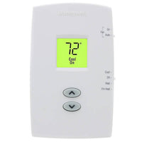 TH1210DV1007 | PRO 1000 VERTICAL NON-PROGRAMMABLE DIGITAL THERMOSTATS, BACKLIT DISPLAY ,DUAL POWERED (24VAC AND/OR BATTERY). 2 HEAT / 1 COOL HEAT PUMP | Resideo