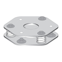 XUSZFB2 | Telemecanique Safety light curtains XUSL, Column Double fixing base with springs and adjustment screws for positioning | Telemecanique
