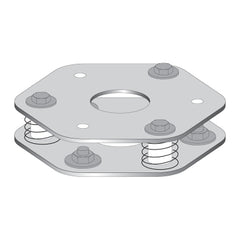 Telemecanique XUSZFB2 Telemecanique Safety light curtains XUSL, Column Double fixing base with springs and adjustment screws for positioning | Blackhawk Supply