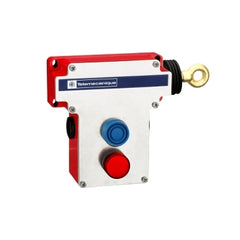 Telemecanique XY2CE1A296H7 Latching emergency stop rope pull switch, Telemecanique rope pull switches XY2C, RH side, 2NC+2 NO, pilot light 230 V | Blackhawk Supply