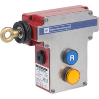 XY2CE2A196 | Latching emergency stop rope pull switch, Telemecanique rope pull switches XY2C, trip wire cable 300 VAC 10 A XY2CE | Telemecanique