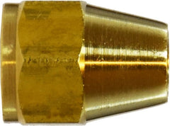 Midland Metal Mfg. 10015L 1/4 LIGHT PATTERN SHORT ROD NUT, Brass Fittings, SAE 45 Deg Flare, Short Rod Nut  | Blackhawk Supply