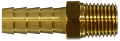 Midland Metal Mfg. 32016 1/2 X 3/8 (HOSE BARB X MALE ADPT), Brass Fittings, Hose Barb, Rigid Male Adapter  | Blackhawk Supply