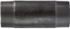 Midland Metal Mfg. 57186 2-1/2 X 5-1/2 BLACK STEEL NIPPLE, Nipples and Fittings, Black Iron Schedule 40 Steel Nipple 2-1/2" Diameter  | Blackhawk Supply