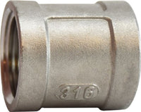 63413 | 1/2 316 SS BANDED COUPLING, Nipples and Fittings, 304 And 316 150# Stainless Steel Fittings, Coupling 316 S.S. | Midland Metal Mfg.