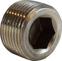 63761 | 1/4 316SS HEX COUNTERSUNK PLUG, Nipples and Fittings, 304 And 316 150# Stainless Steel Fittings, Hex Socket Plug 316 S.S. | Midland Metal Mfg.