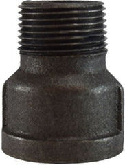 Midland Metal Mfg. 65621 1/2 Black Extension piece, Nipples and Fittings, Black Iron 150# Malleable Fitting, Black Extension Piece  | Blackhawk Supply