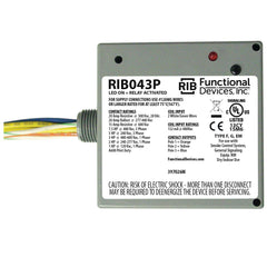 Functional Devices RIB043P Enclosed Relay 20Amp 3PST 480Vac  | Blackhawk Supply