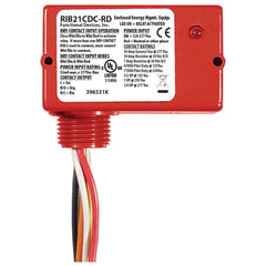 Functional Devices RIB21CDC-RD Enclosed pilot relay,Class2 Dry Contact input,120-277Vac pwr, 10A SPDT Red Hsg  | Blackhawk Supply