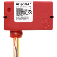 RIB24C-FA-RD | Enclosed Relay, 10A, SPDT, Polarized 24Vdc, 24Vac Red Hsg | Functional Devices