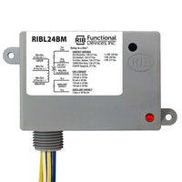 RIBL24BM | Enclosed Relay Latching 20Amp 24Vac/dc + aux contact | Functional Devices