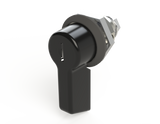 Saginaw SCE-MINQKLB Latch, Mini Keylocking Lever Knob (Black) | 2 (H) x 2 (W) x 1 (D)  | Blackhawk Supply