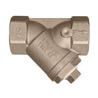 Titan YS55EB0050 1/2" Y Strainer | Eco-Brass | ANSI Class 125 | Threaded Ends | Gasketed Caps | Plugged Blow-off  | Blackhawk Supply