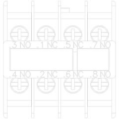Siemens Electrical 3RH29114FB22 AUX. SWITCH 2NO+2NC S00 & S0 RING LUG  | Blackhawk Supply