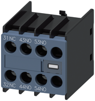 3RH29111YA210MA0 | AUX.SWITCH BLK | FRONT | 2NO+1NC | CURR.PAT | Siemens Electrical