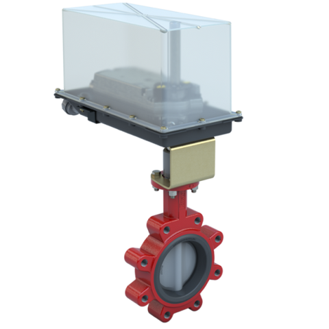 Bray 3LNE-04S2C/DCM24-310-WS 4" Lugged Butterfly Valve Resilient | ANSI Class 125/150 | DI body | NDI Disc | CV 310 | Normally Closed | Damper & Valve actuator | 24 Vac | 310 lb-in | modulating | Non-Spring Return  | Blackhawk Supply