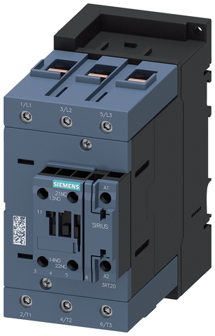 Siemens Electrical 3RT20461AV600UA0 CONTACTOR.AC3:45KW.1NO+1NC.480VAC 60 HZ  | Blackhawk Supply
