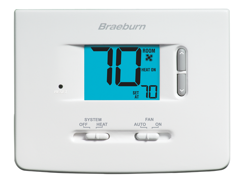 Braeburn 1025NC Builder Non-Programmable Thermostat Heat Only Pack of 12 | Blackhawk Supply