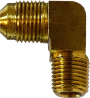 10283B | 1/8 X 1/8 (BS M FLARE X MIP ELB), Brass Fittings, SAE 45 Deg Flare, Male Elbow | Midland Metal Mfg.