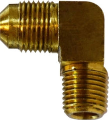 Midland Metal Mfg. 10283B 1/8 X 1/8 (BS M FLARE X MIP ELB), Brass Fittings, SAE 45 Deg Flare, Male Elbow  | Blackhawk Supply