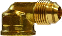 10316 | 5/16 X 1/8 X (M FLARE X FIP ELBOW), Brass Fittings, SAE 45 Deg Flare, 90 Deg Female Elbow | Midland Metal Mfg.