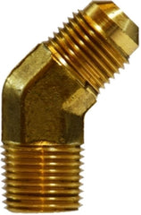 Midland Metal Mfg. 10448B 1/4 X 1/8(M FLARE X MIP BS 45 EL), Brass Fittings, SAE 45 Deg Flare, 45 Degree Elbow  | Blackhawk Supply