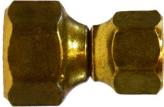 Midland Metal Mfg. 10487 3/8 X 1/4 RED FE FL SWIVEL UNION, Brass Fittings, SAE 45 Deg Flare, Reducing Swivel  | Blackhawk Supply