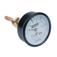 Raypak 007205F Gauge Temperature and Pressure 0 to 90 Pounds per Square Inch 70 to 250 Degrees Fahrenheit 1/2 Inch Bottom  | Blackhawk Supply