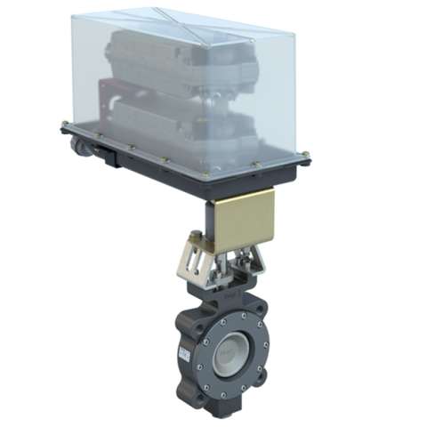 Bray MKL2-N040/DC24-310-T-D-WS 4" Lugged Butterfly valve High Performance | ANSI Class 150 | CS body | CV 375 | Normally Open | Damper & Valve actuator | 24 Vac | 310 lb-in | floating | Non-Spring Return | Dual | Time out  | Blackhawk Supply