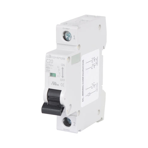C3 Controls 1100-SP1C2U30 1100-SP1C2U30 - SP122, Miniature Circuit Breaker, 1 Pole, 30A, Trip Curve C, UL 1077 Supplementary Protector, IEC 60947-2, IEC 60914  | Blackhawk Supply