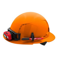 48-73-1213 | Hard Hat Full Brim with 4 Point Ratcheting Suspension Vented Class C Orange 6W x 10.2H x 12.5D Inch ANSI/CSA | Milwaukee