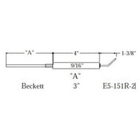 E5-151R | Igniter Set of 2 9/16 x 8-3/8 Inch for Beckett Burners E5-151R-2 | Westwood Products